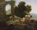 shepherd cow italianate landscape willem romeijn